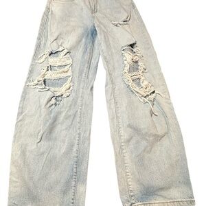 Wild Fable Light Blue Distressed Wide-Leg Women’s Jeans Size 10/30